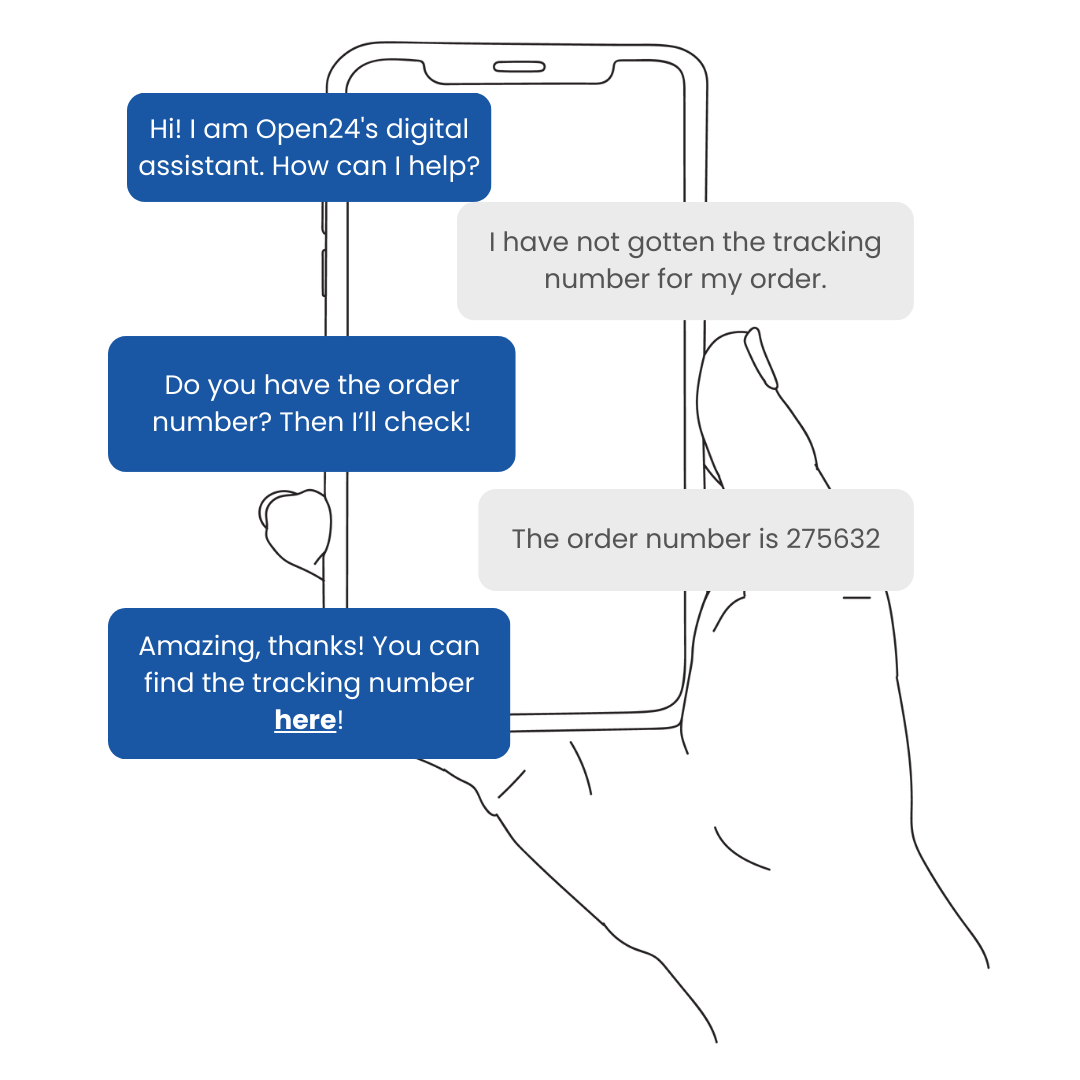 Illustration of Open24's chatbot