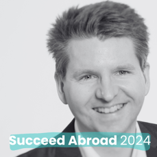 Jens Kristensen fra byACRE taler til Succeed Abroad 2024
