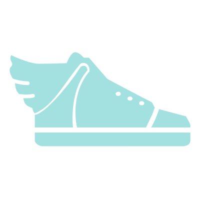 Blue sneakers icon