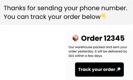 How to track orders with a chatbot