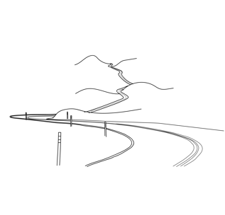 landscape with a motorway