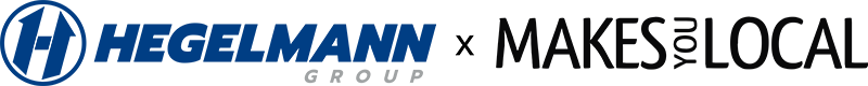 Hegelmann and MakesYouLocal logos