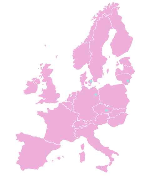 Map of Europe with MakesYouLocal office locations Map of Europe with MakesYouLocal office locations