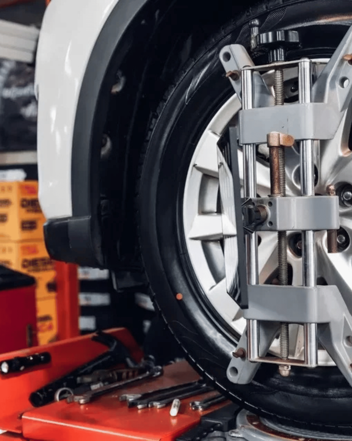 Daekline view of car parts