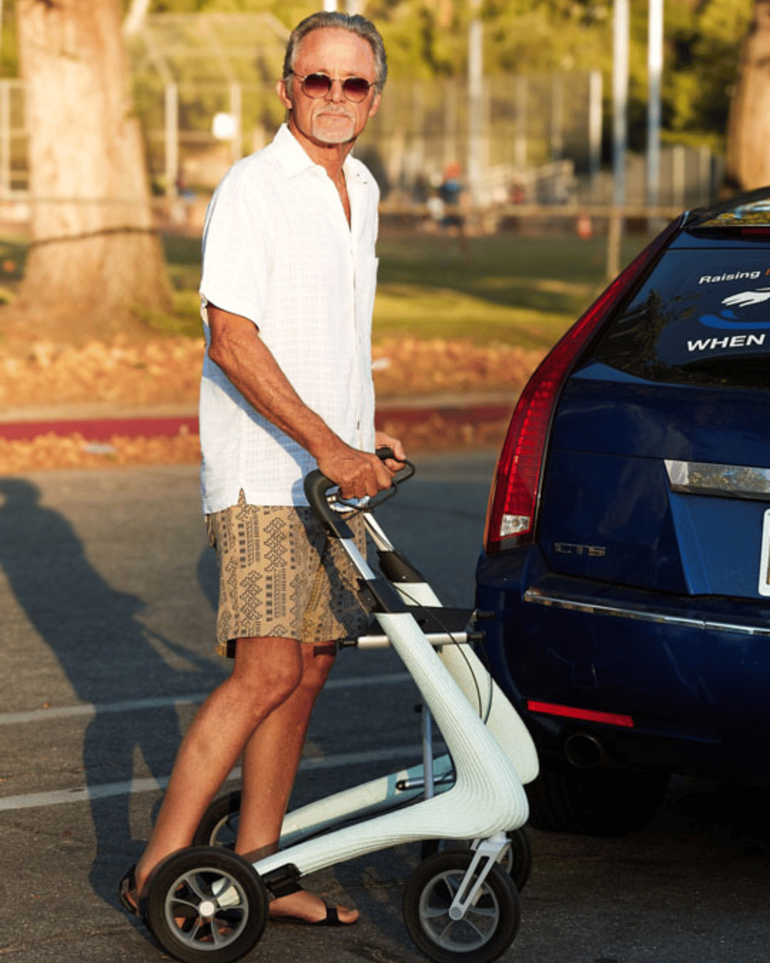 Man walking with mobility aid from byACRE